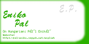 eniko pal business card